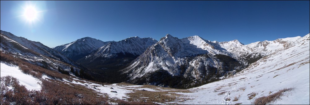 The Mount Massive snowfield