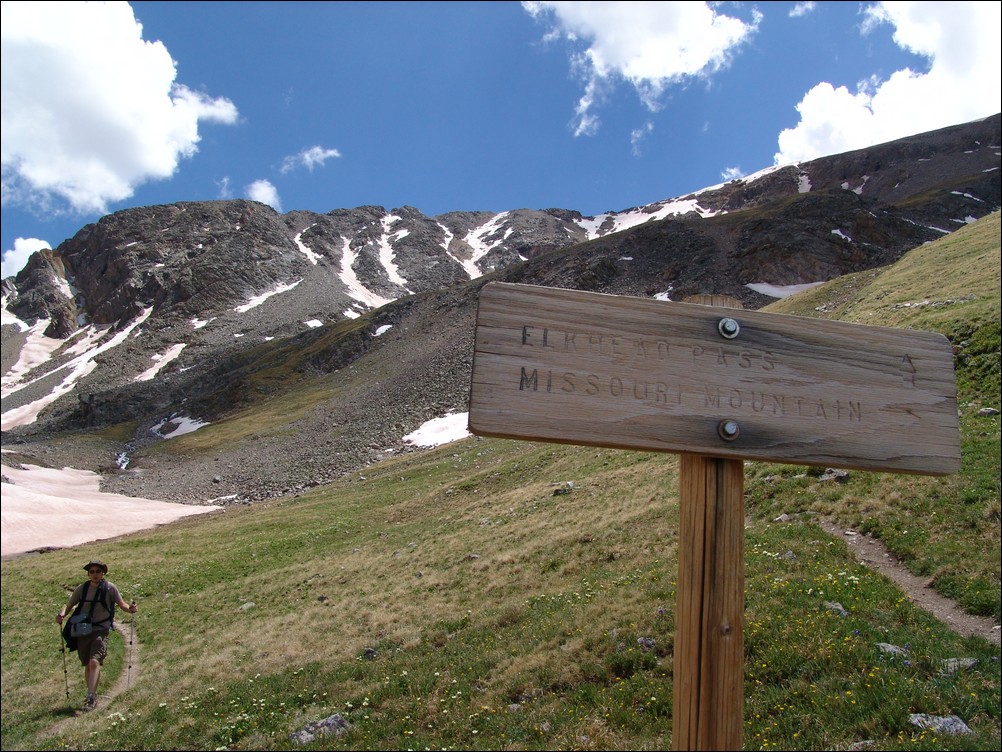 Turnoff for Elkhead Pass / Missouri Mountain