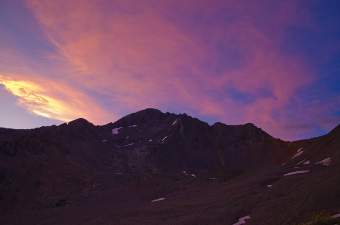 Sunrise over Wilson Peak