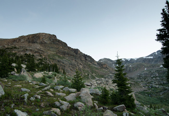 Mount-Oklahoma route at treeline