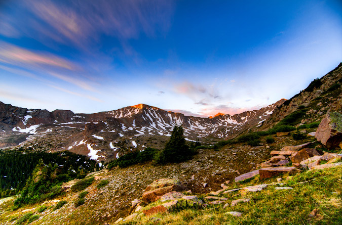 Sawatch Range at Sunrise from North Halfmoon Creek