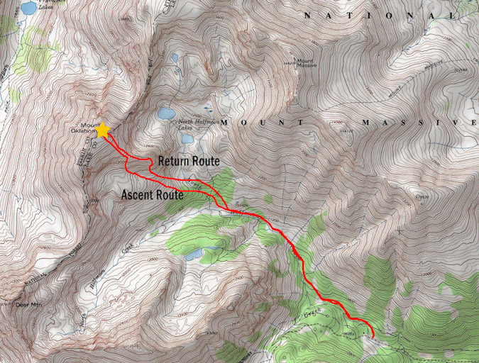 Mount Oklahoma Route Map Small