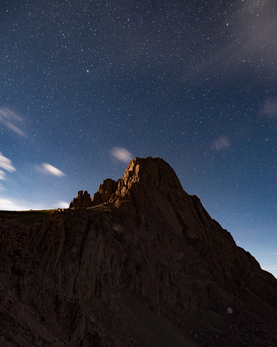 Pigeon Peak at night