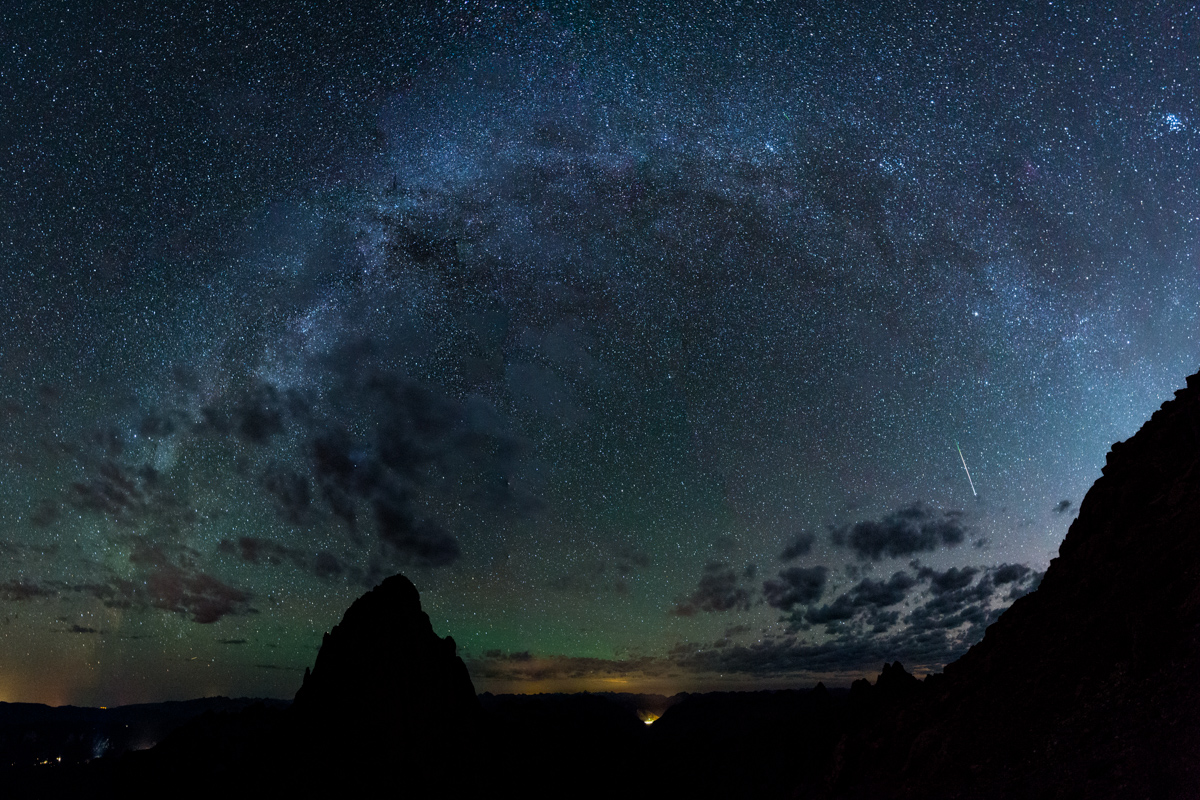 Perseid Meteor from Turret Peak