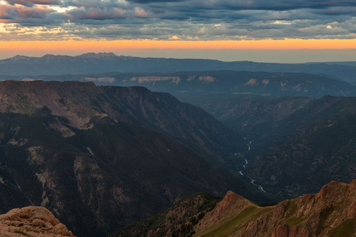 Sunrise looking at the La Plata Mountains