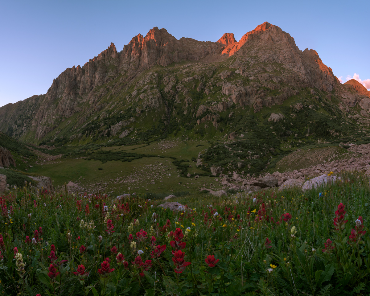 Animas Mountain and Monitor Peak at sunset