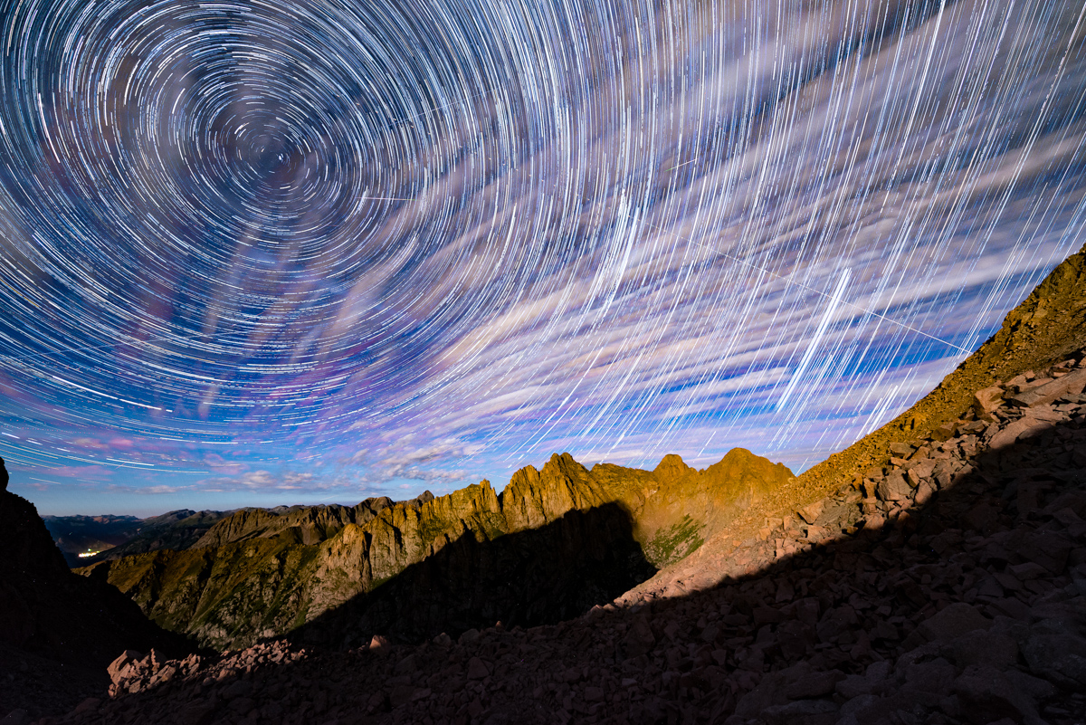 Star trails at Pigeon Peak