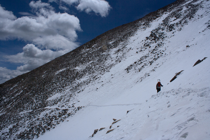 Matt Payne Crossing Snowfield on Princeton