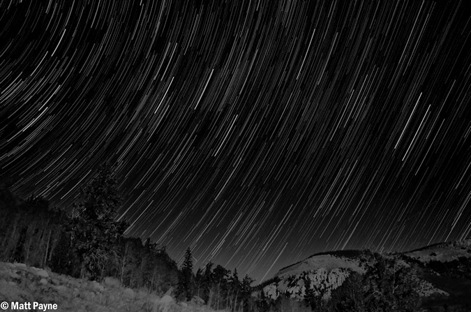 San Juan Star Trails Black and White