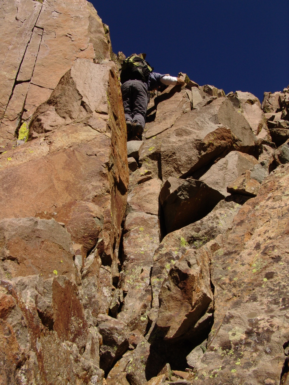 Aaron heads down Mount Sneffels