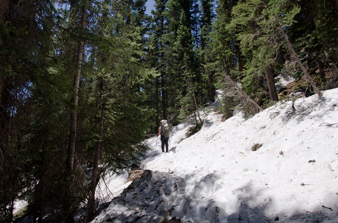 Snowmass Lake Trail Snow Levels June