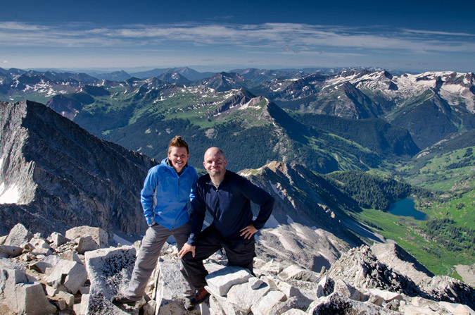 Matt and Sarah with Geneva Lake below