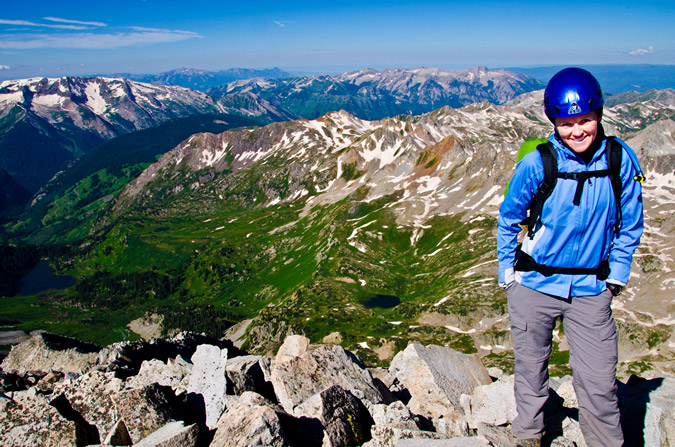 Sarah on Snowmass Mountain