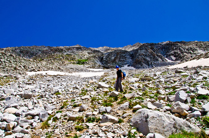 Snowmass Mountain West Ridge Looking Up