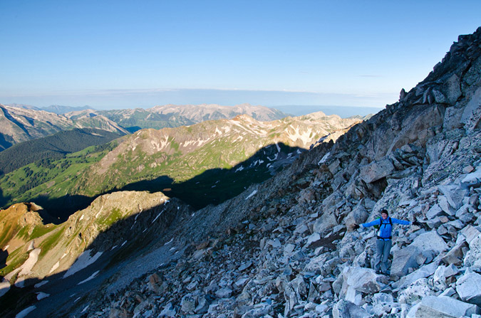 Sarah on Hagerman Peak