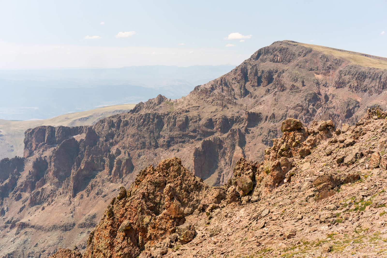 Climbing in the Haze on Baldy Chato