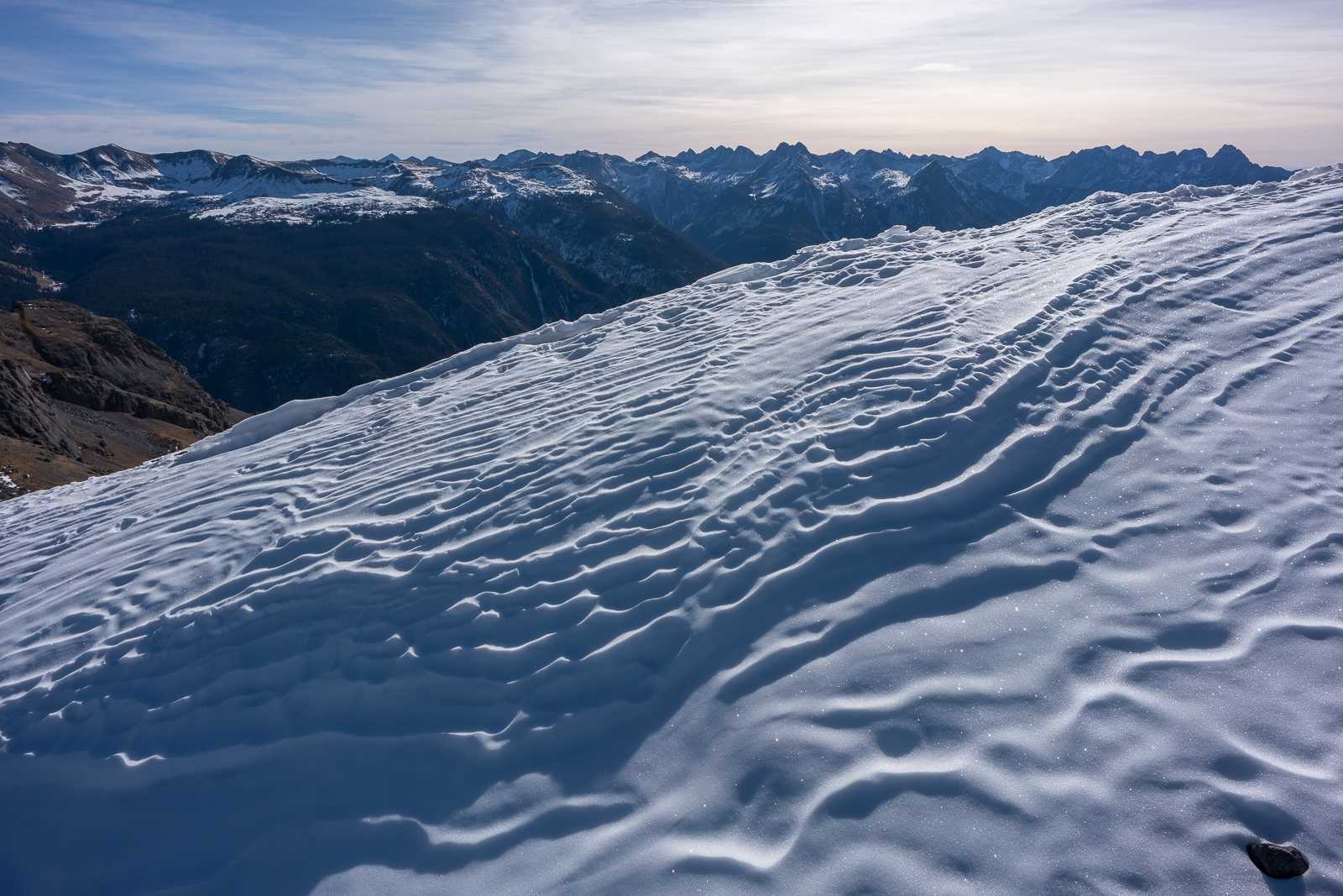 The Needles of the San Juans from Spencer Peak slopes