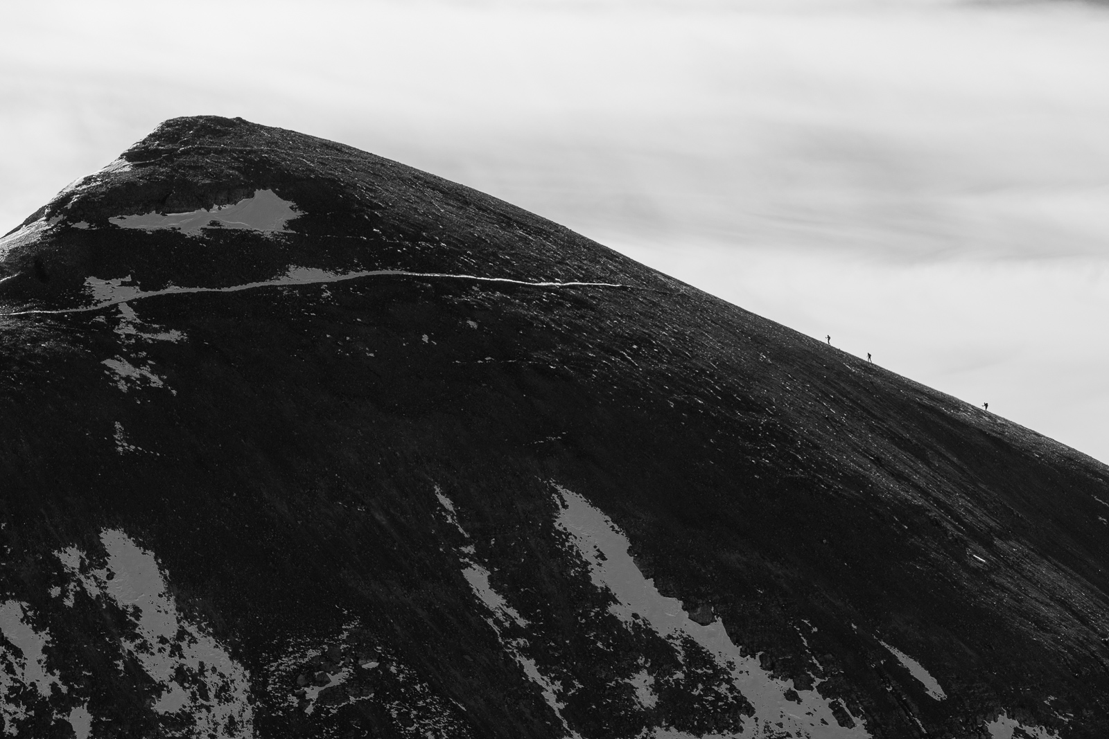 Climbers on Spencer Peak