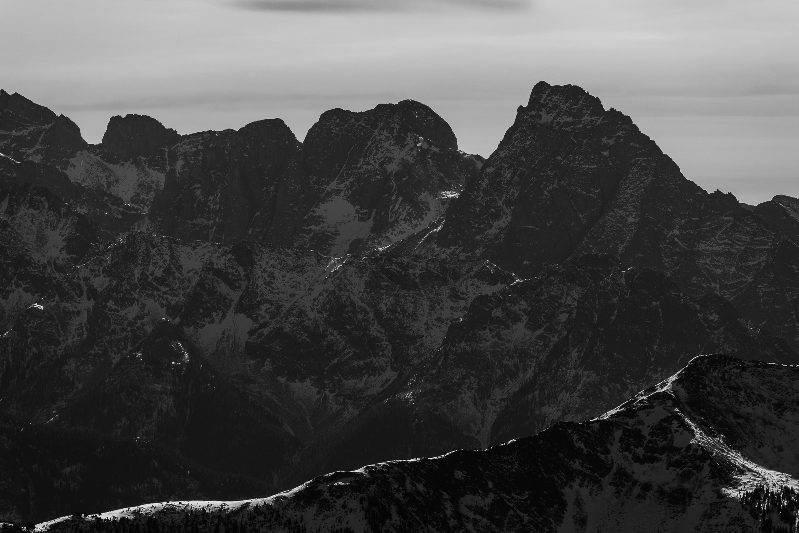 Pigeon Peak black and white