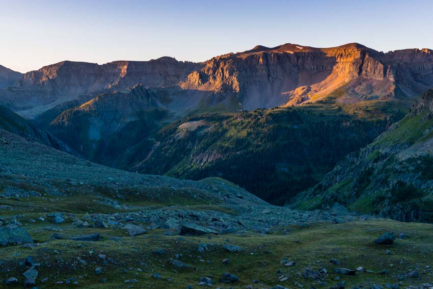 A bit of alpenglow in Yankee Boy