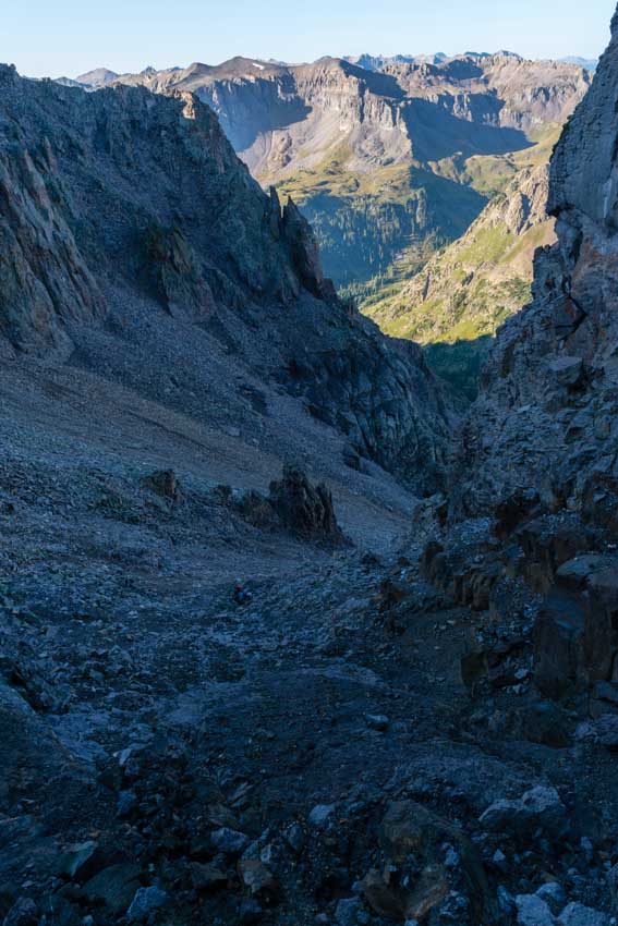 A view down the gully of Teakettle