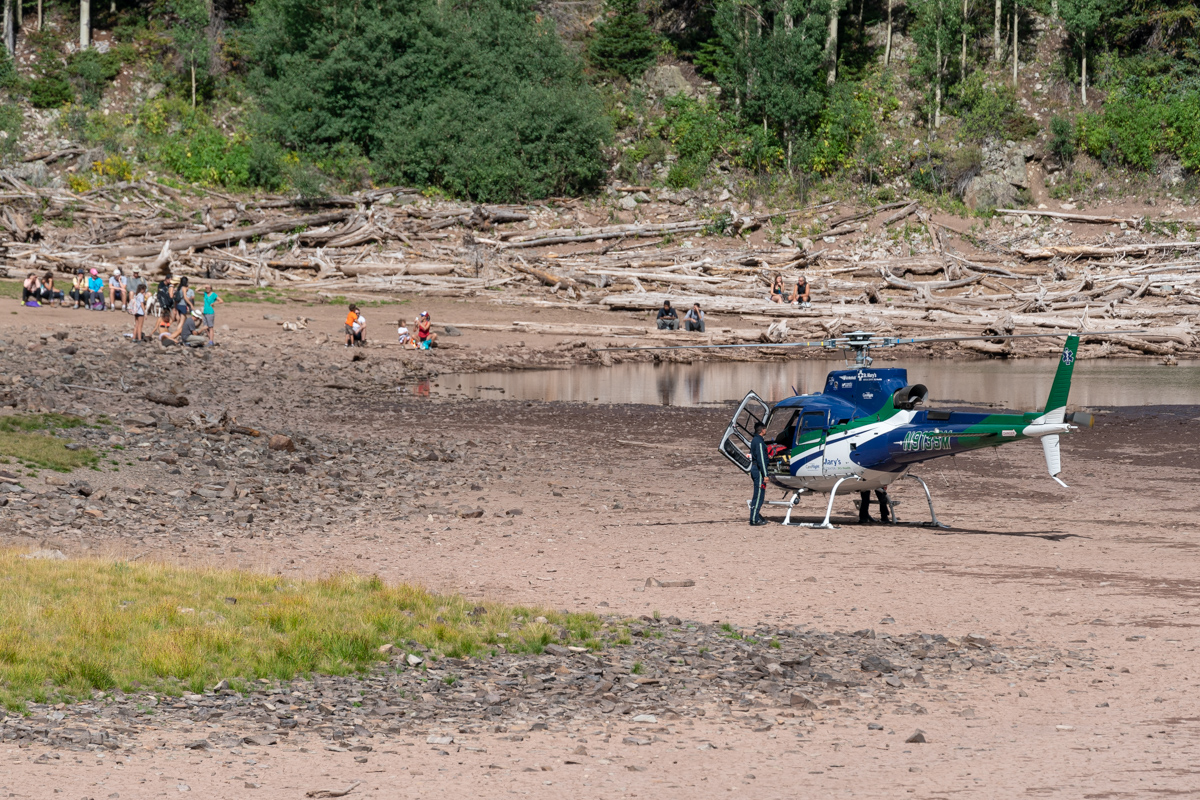 Crater Lake Maroon Bells Helicopter Rescue