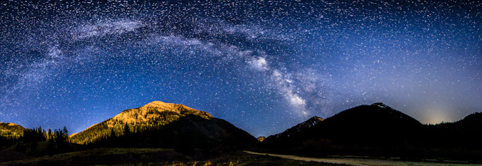 Milky Way Arch Panorama Over Sundog