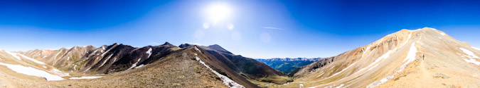 Panoramic from the saddle of Redcloud