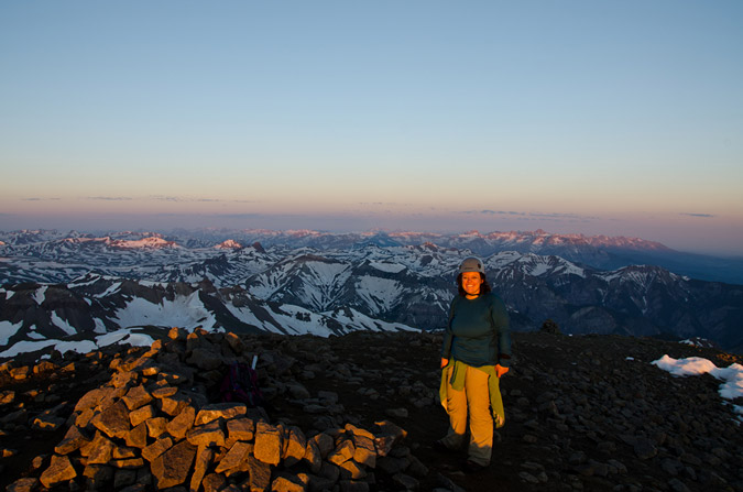 Regina Primavera on Wetterhorn at Sunrise