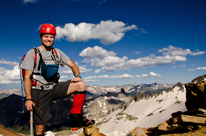 Matt Payne on the Wilson Peak - Gladstone Peak Saddle