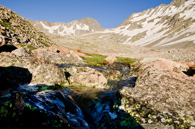 Creek in Navajo Basin with Gladstone Peak