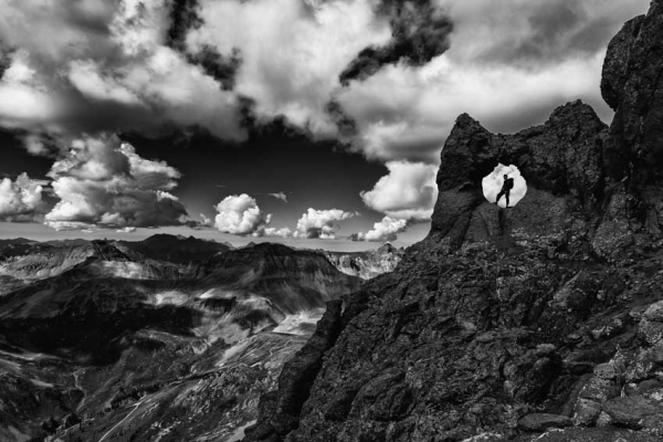 Rick McBee standing in Teakettle Mountain&#039;s infamous handle