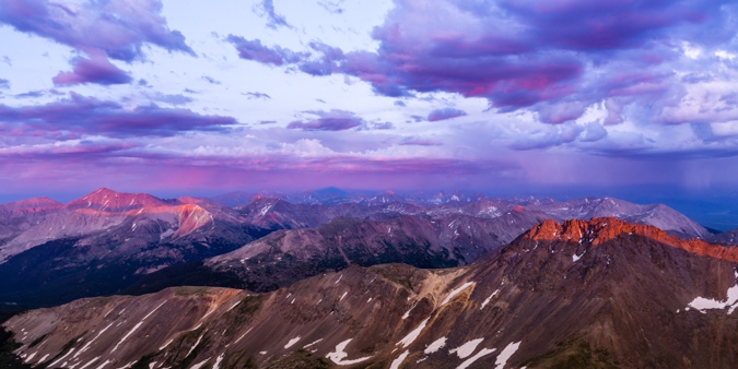 View of sunset from Grizzly Peak